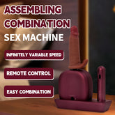 Consolador vibrador con empuje automático, máquina sexual con caja de almacenamiento
